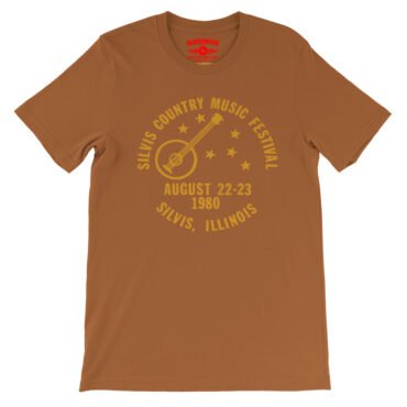 Silvis Country Music Festival T-Shirt - Lightweight Vintage Style - Burnt Orange