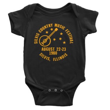 Silvis Country Music Festival Baby Onesie - Black