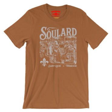 Soulard Neighborhood T-Shirt - Lightweight Vintage Style - Burnt Orange