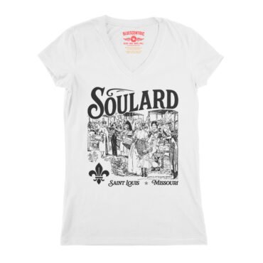 Soulard Neighborhood V-Neck T Shirt - Women's - White