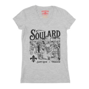 Soulard Neighborhood V-Neck T Shirt - Women's - Athletic Heather