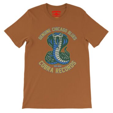 Cobra Records Genuine Chicago Blues T-Shirt - Lightweight Vintage Style - Burnt Orange