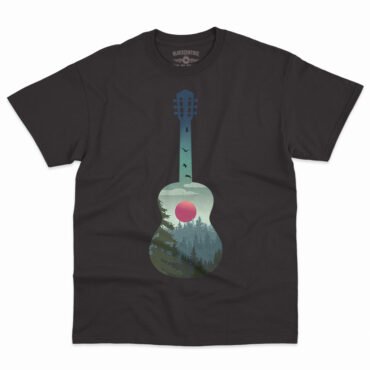 Guitar Pines Outdoors T-Shirt - Men's Big & Tall - Black