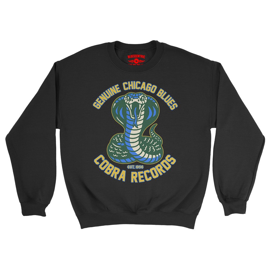 Cobra Records Genuine Chicago Blues Crewneck Sweatshirt - Black