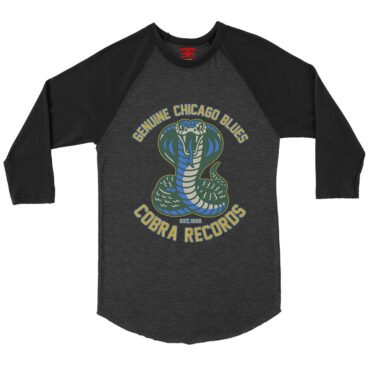 Cobra Records Genuine Chicago Blues Baseball T-Shirt - Black-HBlack