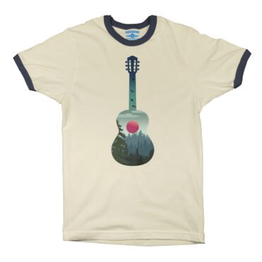 Guitar Pines Outdoors Ringer T-Shirt in default