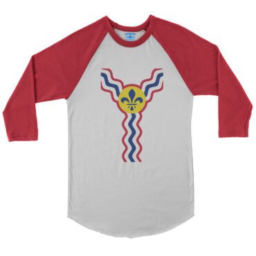 St Louis Flag Pattern Baseball T-Shirt in default
