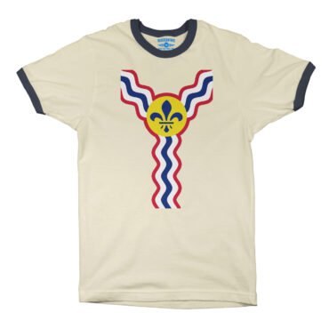 St Louis Flag Pattern Ringer T-Shirt in default