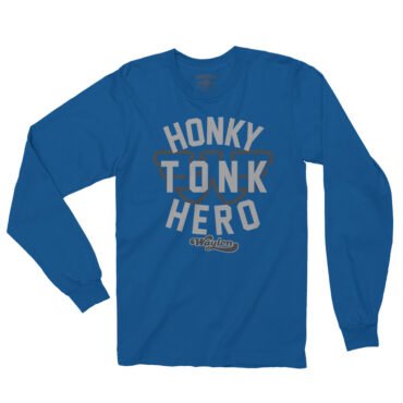 Waylon Jennings Honky Tonk Hero Long Sleeve T-Shirt - Royal