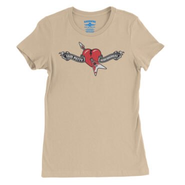 Tom Petty Hard Lines Logo Ladies T-Shirt - Relaxed Fit - Sand Dune