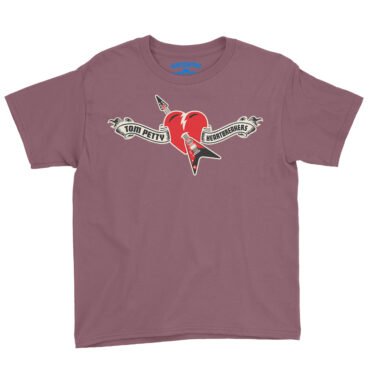 Tom Petty Hard Lines Logo Youth T-Shirt - Lightweight Children & Toddlers - Heather Maroon