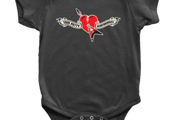 Tom Petty Hard Lines Logo Baby Onesie - Black
