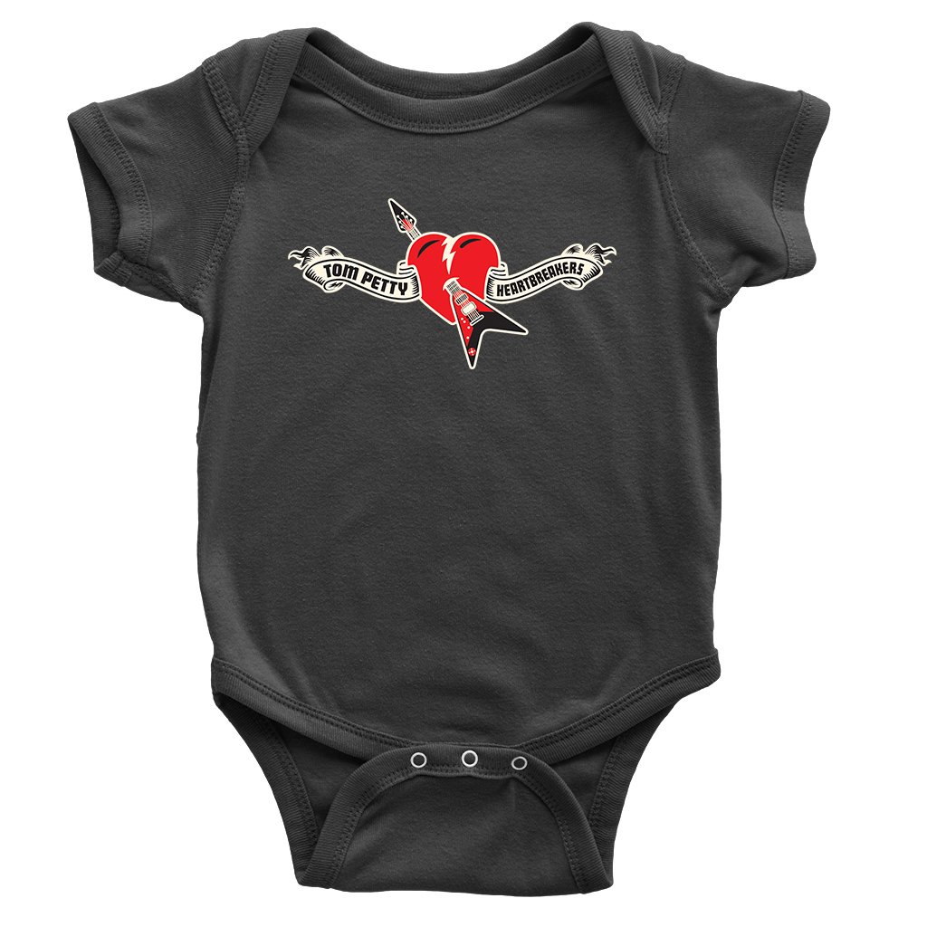 Tom Petty Hard Lines Logo Baby Onesie - Black