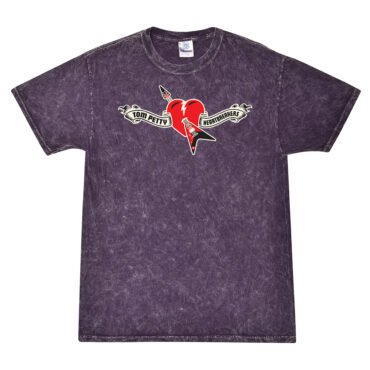 Tom Petty Hard Lines Logo Mineral Wash Shirt - Purple - Purple