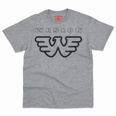 Waylon Jennings Black on Black T-Shirt - Men's Big & Tall - Athletic Heather