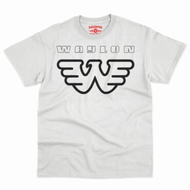 Waylon Jennings Black on Black T-Shirt - Men's Big & Tall - White