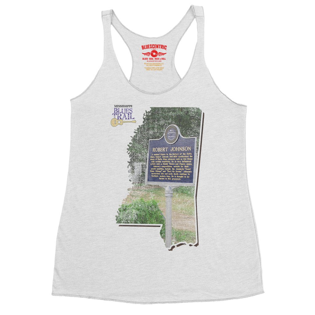 Robert Johnson Mississippi Blues Trail Racerback Tank - Women's - Heather White