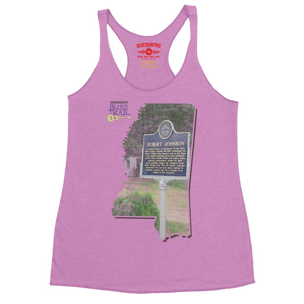 Robert Johnson Mississippi Blues Trail Racerback Tank - Women's - Vintage Lilac