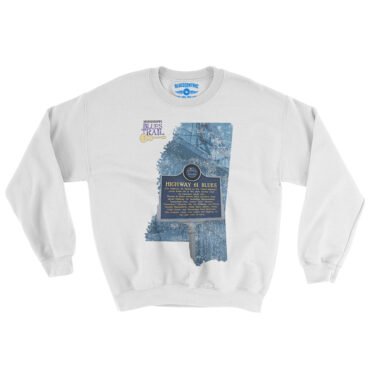 Highway 61 Blues Trail Marker Crewneck Sweatshirt - White