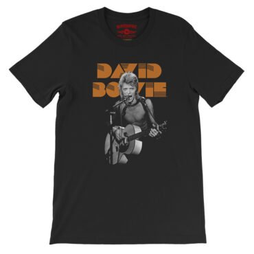 David Bowie Glam Rock T-Shirt - Lightweight Vintage Style - Black