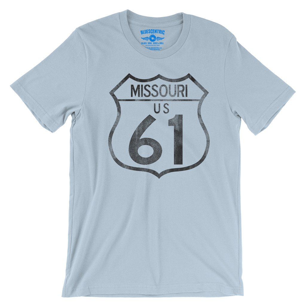 Highway 61 Missouri T-Shirt - Lightweight Vintage Style - Light Blue