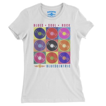 Bluescentric Pop Culture Vinyl Ladies T-Shirt - Relaxed Fit - White