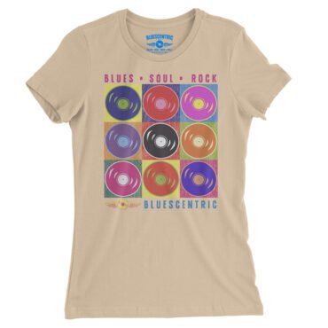 Bluescentric Pop Culture Vinyl Ladies T-Shirt - Relaxed Fit - Sand Dune