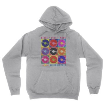 Bluescentric Pop Culture Vinyl Hooded Pullover Jacket - Ash