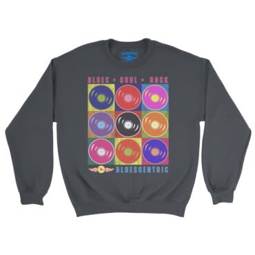 Bluescentric Pop Culture Vinyl Crewneck Sweatshirt - Navy