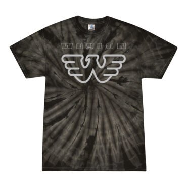 Waylon Jennings Black on Black Tie-Dye T-Shirt - Black - 5XL