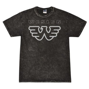 Waylon Jennings Black on Black Mineral Wash Shirt - Black - Black