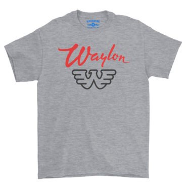 Waylon Jennings Logo T-Shirt - Heavy Cotton - Athletic Heather