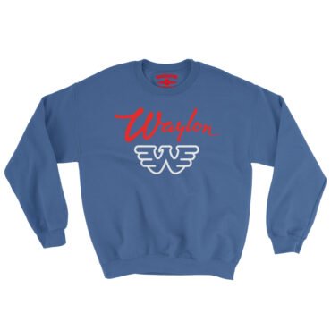 Waylon Jennings Logo Crewneck Sweatshirt - Royal