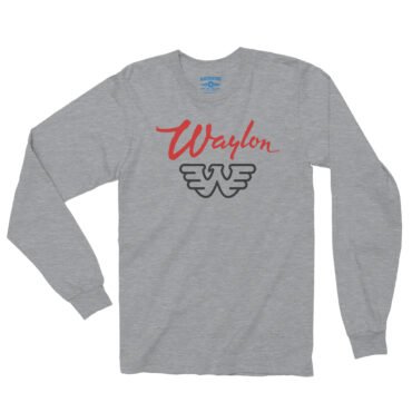 Waylon Jennings Logo Long Sleeve T-Shirt - Athletic Heather