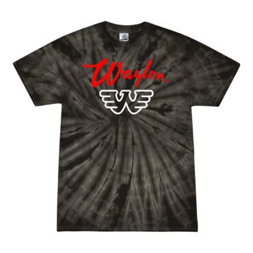 Waylon Jennings Logo Tie-Dye T-Shirt - Black - Black