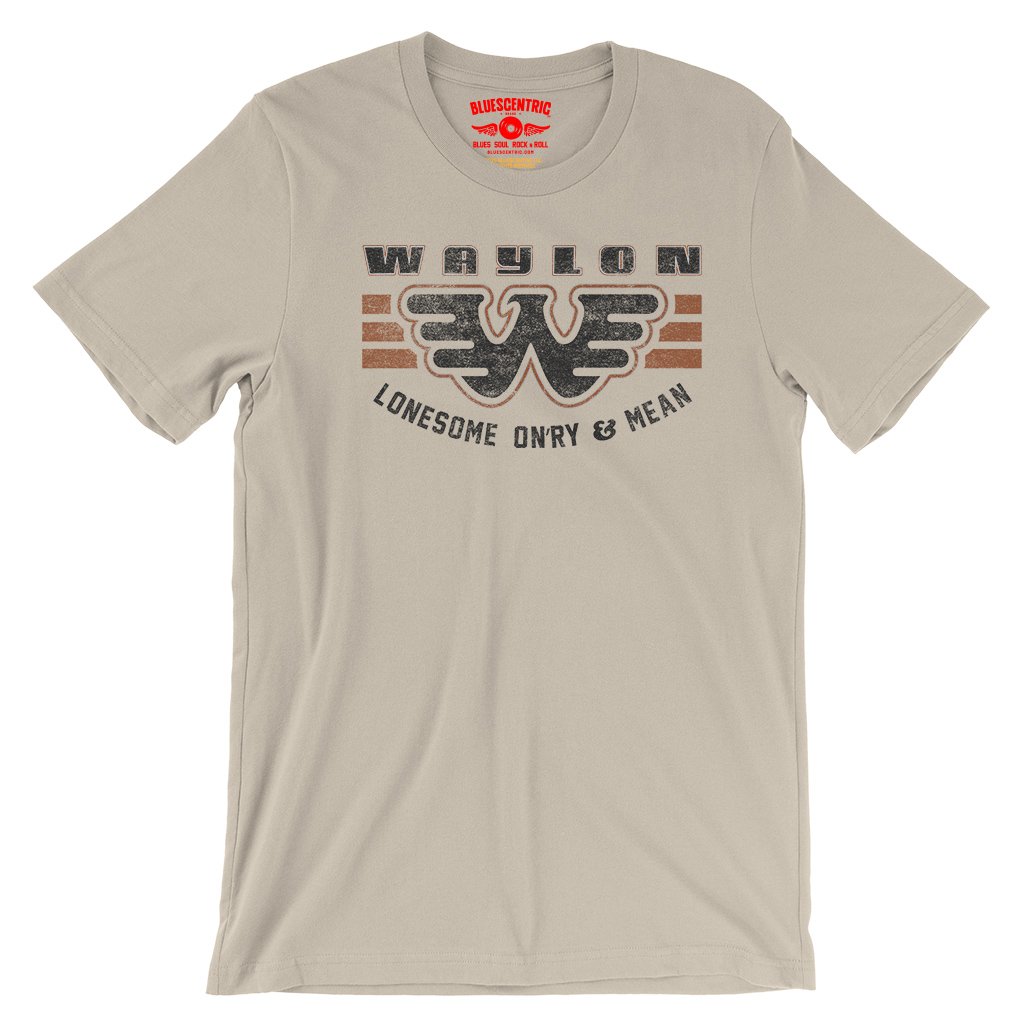 Waylon Jennings Lonesome Onry & Mean T-Shirt - Lightweight Vintage Style - Soft Cream