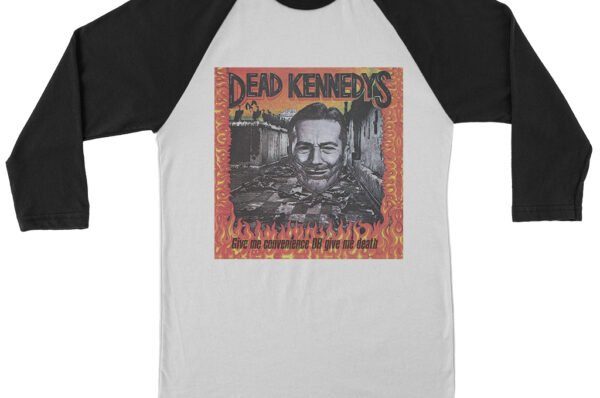 Dead Kennedys Give Me Convenience or Give Me Death Baseball T-Shirt - White-Black
