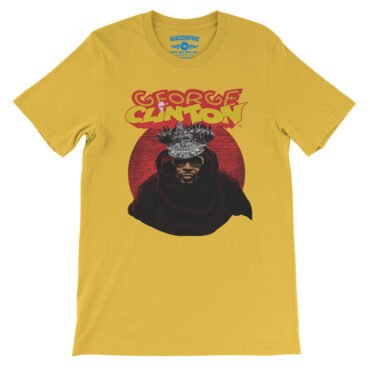 George Clinton Funky Crown T-Shirt - Lightweight Vintage Style - Maize Yellow