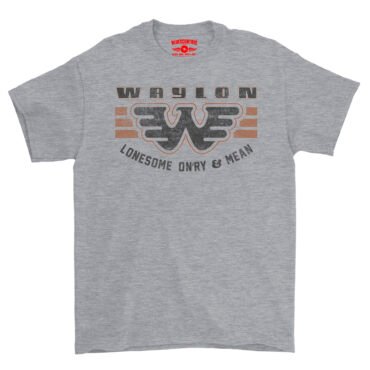 Waylon Jennings Lonesome Onry & Mean T-Shirt - Heavy Cotton - Athletic Heather