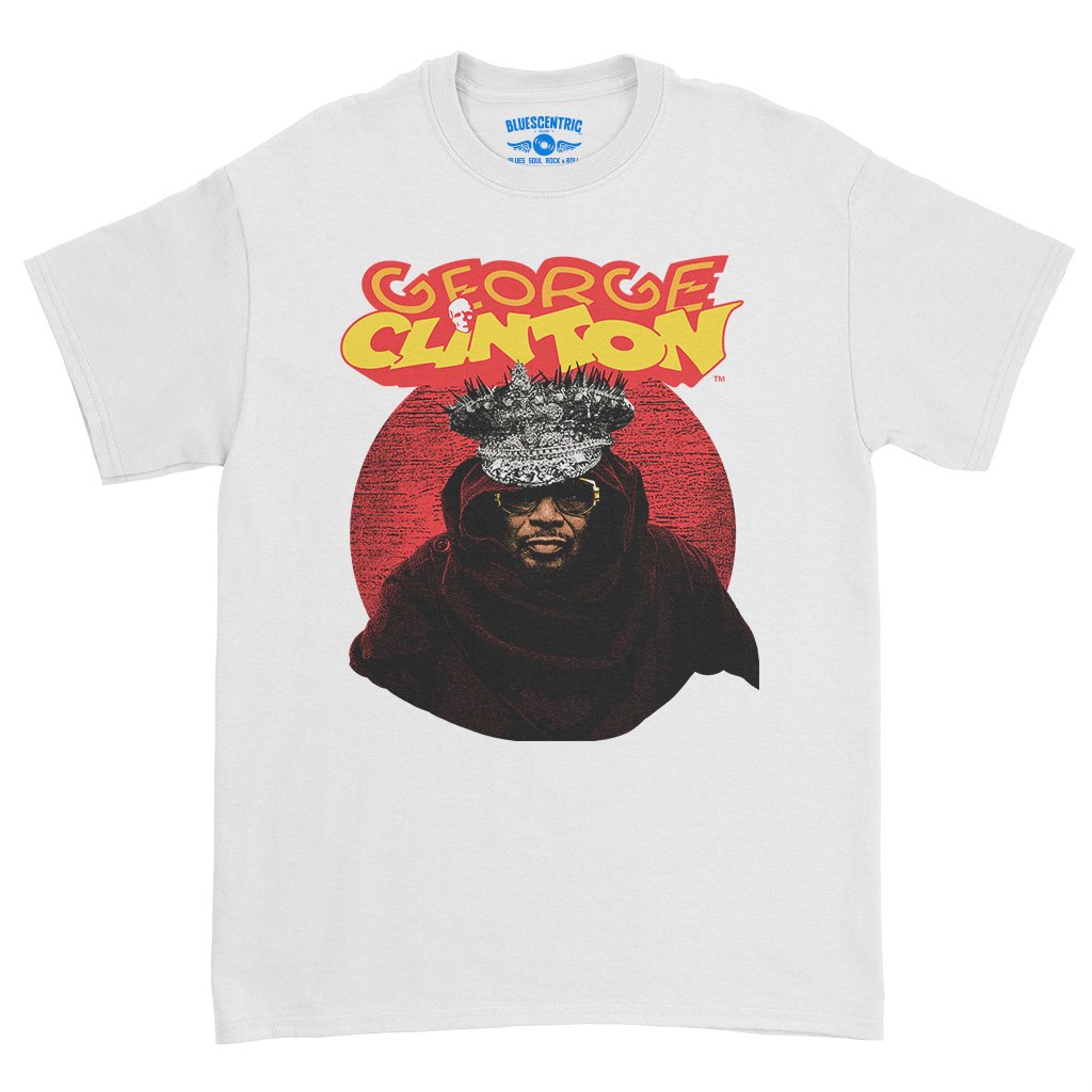 George Clinton Funky Crown T-Shirt - Heavy Cotton - White