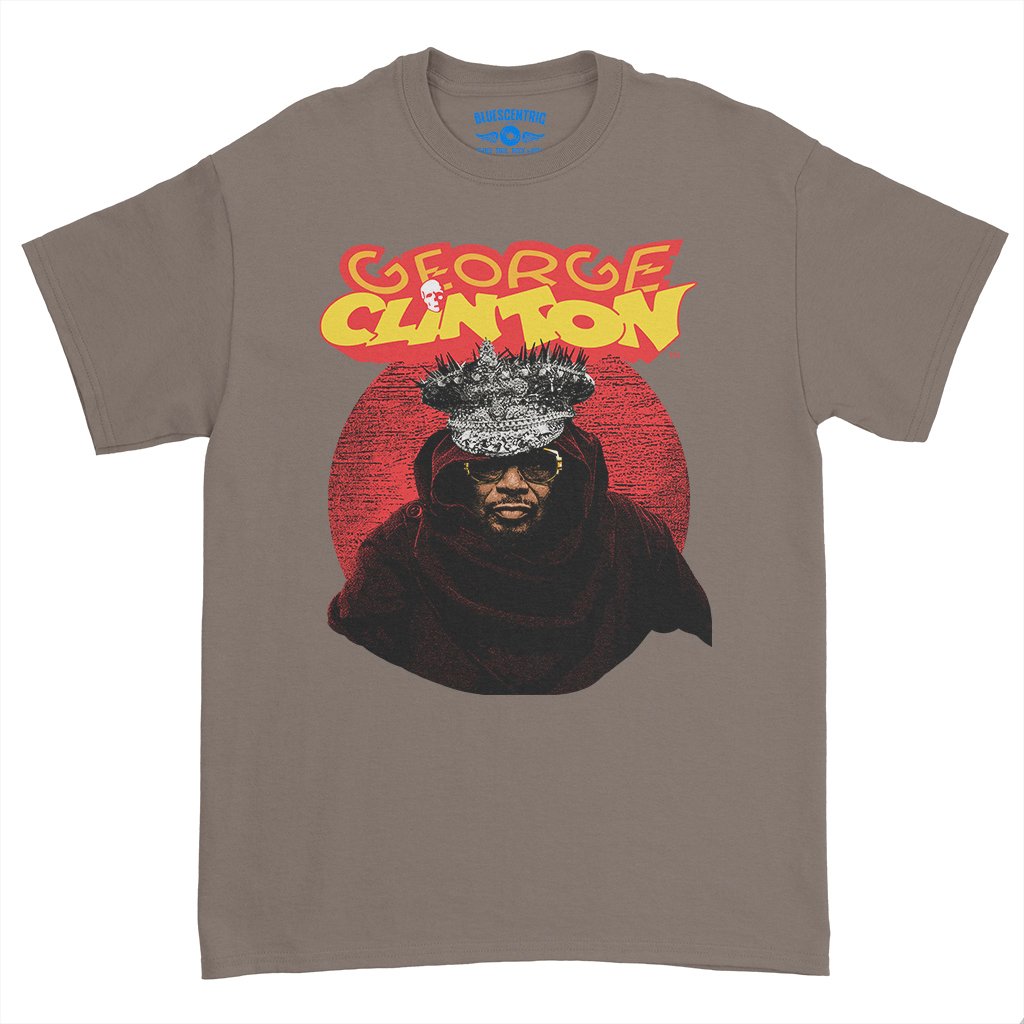 George Clinton Funky Crown T-Shirt - Heavy Cotton - Taupe