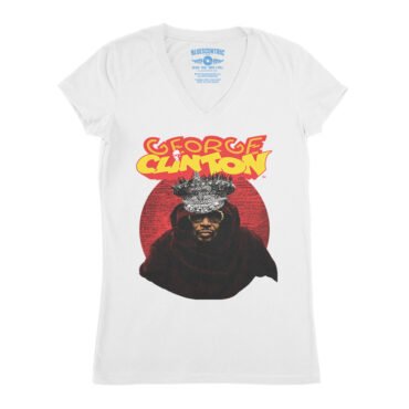 George Clinton Funky Crown V-Neck T Shirt - Women's - White
