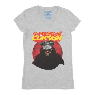 George Clinton Funky Crown V-Neck T Shirt - Women's - Athletic Heather