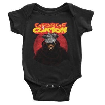 George Clinton Funky Crown Baby Onesie - Black