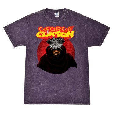 George Clinton Funky Crown Mineral Wash Shirt - Purple - Purple