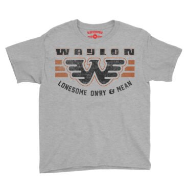 Waylon Jennings Lonesome Onry & Mean Youth T-Shirt - Lightweight Children & Toddlers - Athletic Heather