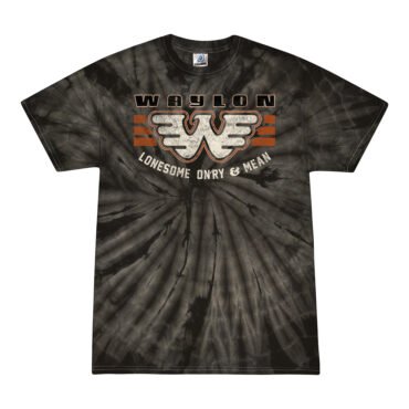 Waylon Jennings Lonesome Onry & Mean Tie-Dye T-Shirt - Black - Black
