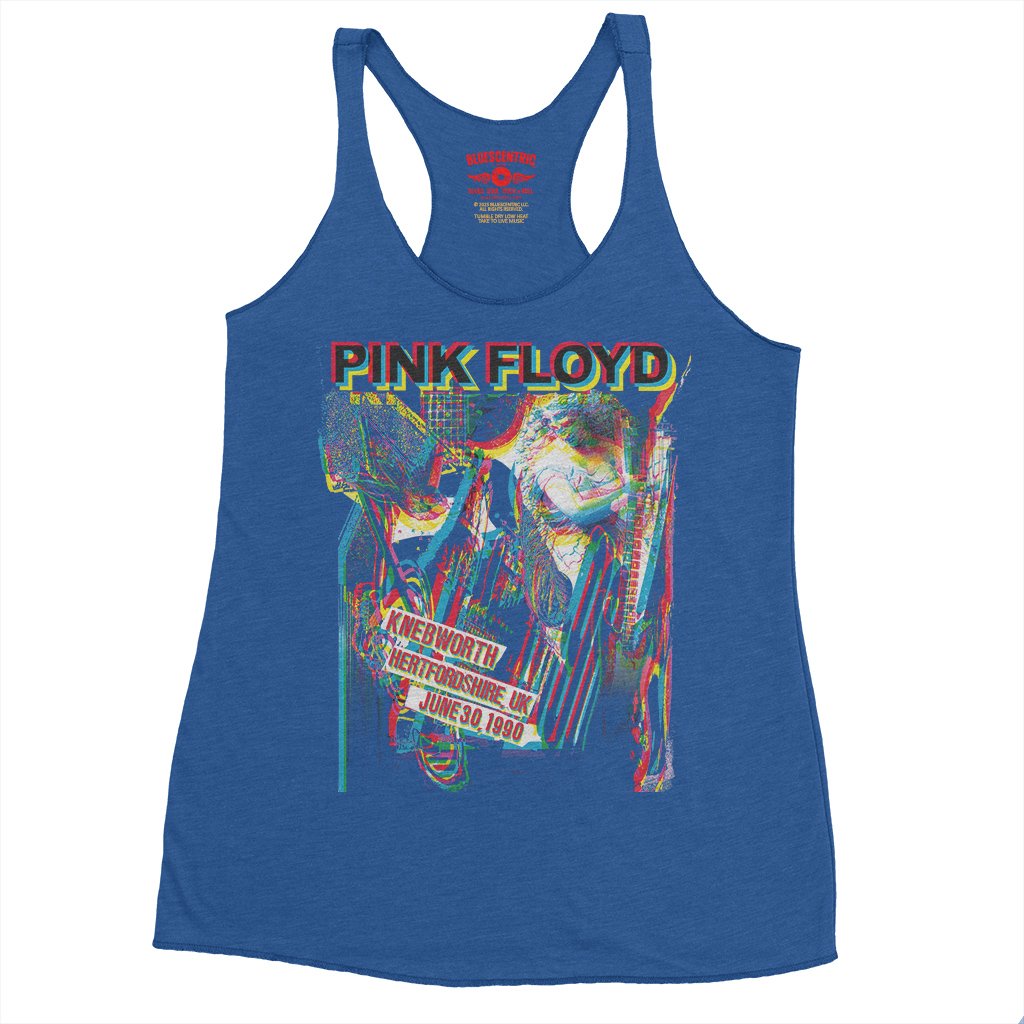 Pink Floyd Knebworth 1990 Racerback Tank - Women's - Vintage Royal