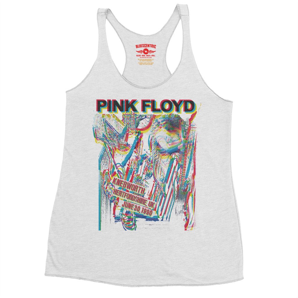 Pink Floyd Knebworth 1990 Racerback Tank - Women's - Heather White