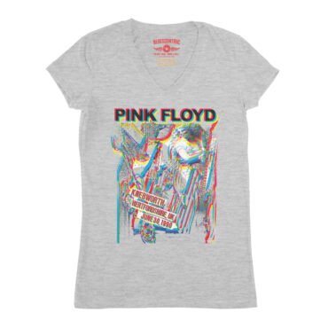 Pink Floyd Knebworth 1990 V-Neck T Shirt - Women's - Athletic Heather